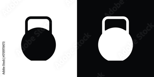 Kettlebell icon design illustration. icon concept in flat