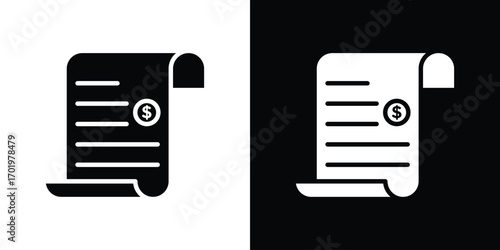 Invoice payment icon design illustration. icon concept in flat