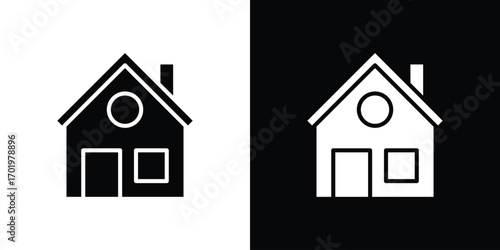 Home icon design illustration. icon concept in flat