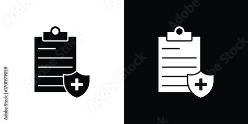 Health insurance icon design illustration. icon concept in flat
