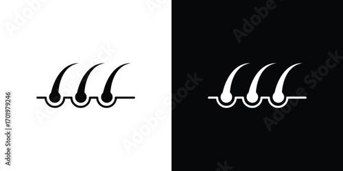 Hair icon design illustration. icon concept in flat