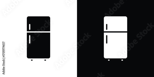 Fridge icon design illustration. icon concept in flat