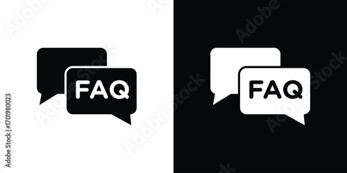FAQs icon design illustration. icon concept in flat