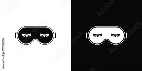 Eye mask icon design illustration. icon concept in flat