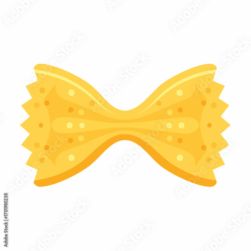 Farfalle pasta icon vector illustration of uncooked bow tie pasta