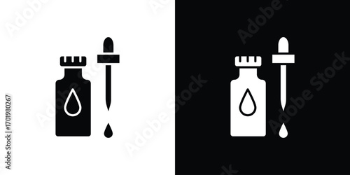 Essential oils icon design illustration. icon concept in flat