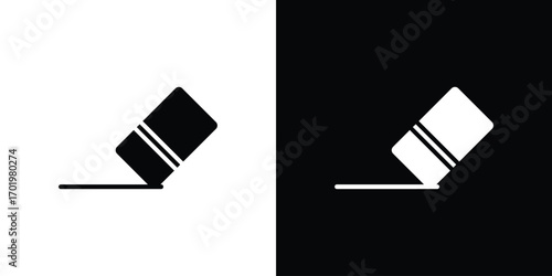 Eraser icon design illustration. icon concept in flat