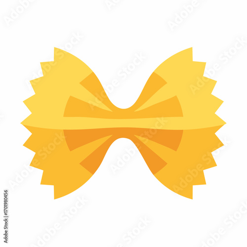Vibrant yellow farfalle pasta, traditional Italian bow-tie shape, culinary staple