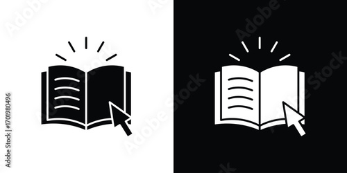 E-book icon design illustration. icon concept in flat
