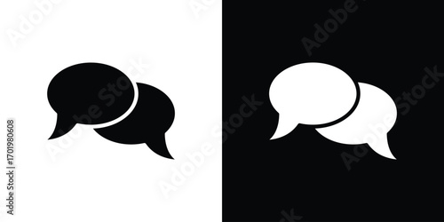Discussion icon design illustration. icon concept in flat