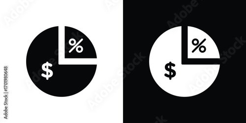 Dividend icon design illustration. icon concept in flat