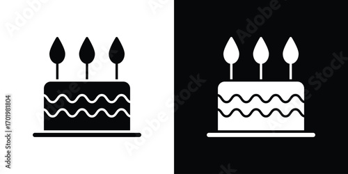 Cake icon design illustration. icon concept in flat