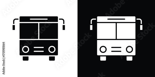 Bus icon design illustration. icon concept in flat