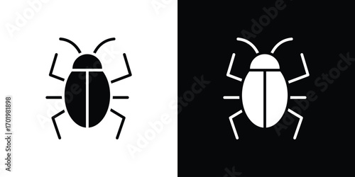 Bug icon design illustration. icon concept in flat