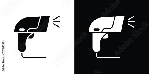 Barcode scanner icon design illustration. icon concept in flat