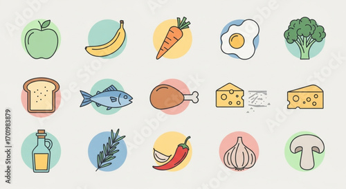 set of vegetables