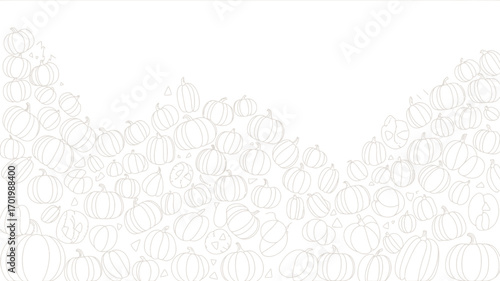 A delicate arrangement of white pumpkins creating a festive and elegant autumn season display design