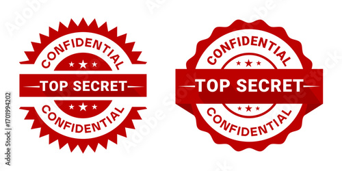 Top Secret Confidential Badge Label Stamp Design