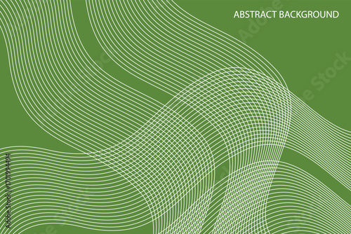 abstract green background with waving lines pattern