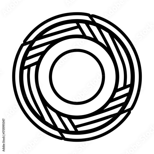 Creative letter o logo designed in glyph style
