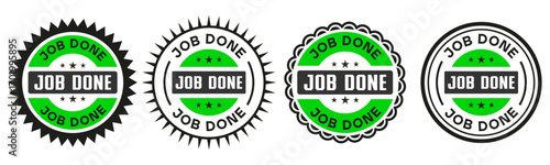 Job Done Completed Task Badge Label Stamp Design