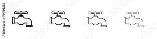Tap icons illustrations collection on white background. Pixel perfect vector graphics