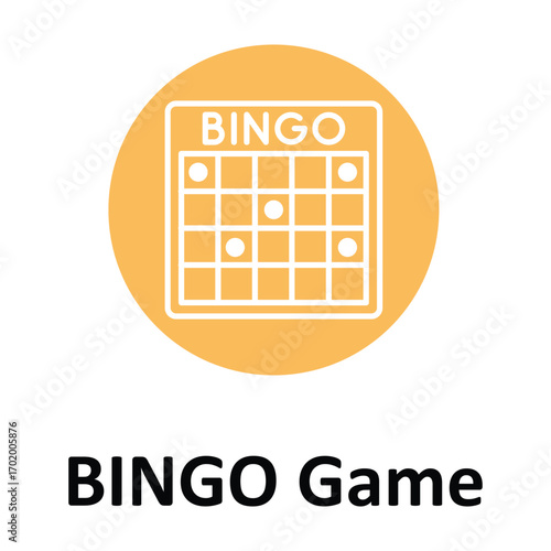 BINGO Game Vector icon which can easily modify or edit