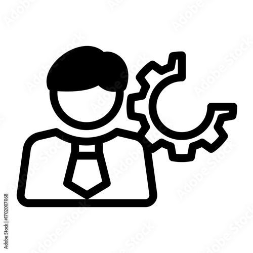 Business Leadership Supervision icon from the Corporate icon collection (Mixed Style)
