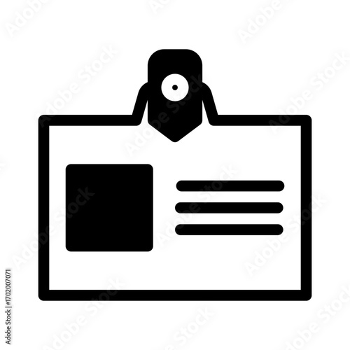 Corporate Identification Badge icon from the Corporate icon collection (Mixed Style)