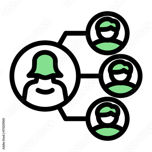 Corporate Brand Promotion icon from the Corporate icon collection (Outline Color Lineal Style)