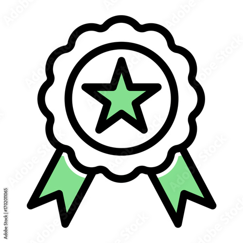 Corporate Identification Emblem icon from the Corporate icon collection (Outline Color Lineal Style)