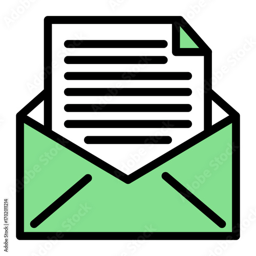 Corporate Communication Notification icon from the Corporate icon collection (Outline Color Lineal Style)
