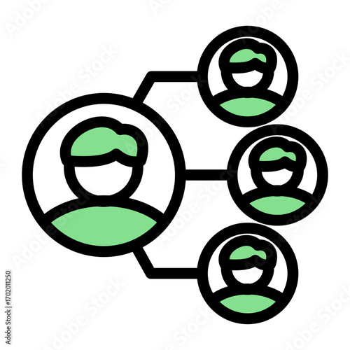 Corporate Executive Chief icon from the Corporate icon collection (Outline Color Lineal Style)