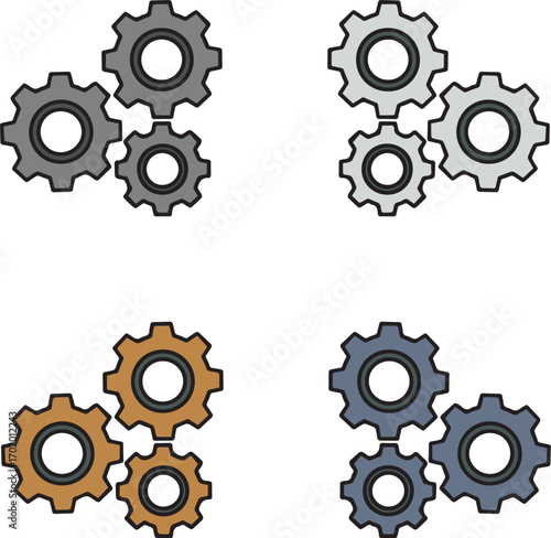 Colorful Interlocking Gears