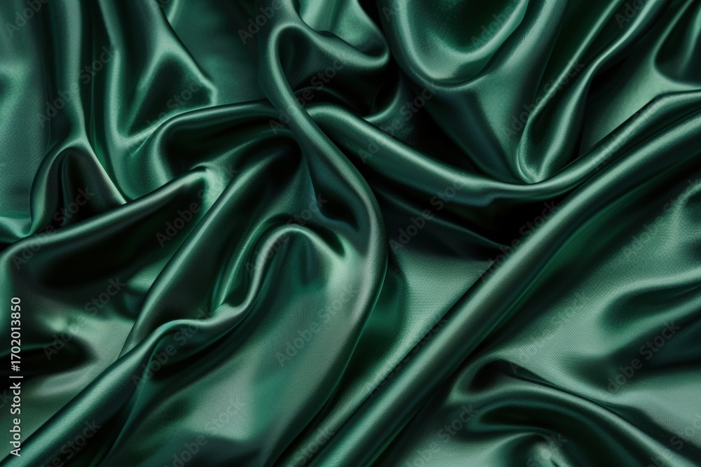 Obraz premium Green silk fabric texture