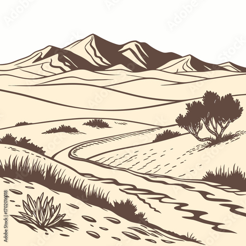 landscape with mountains