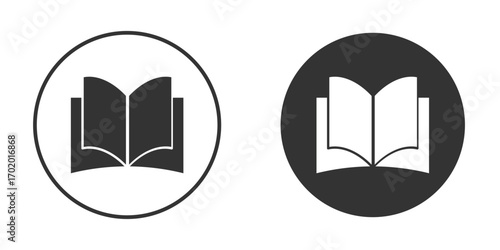 open book icons collection. Filled flat icons