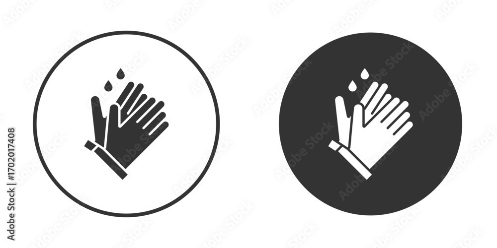 Fototapeta premium Wash hands icons collection. Filled flat icons
