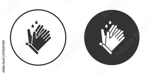 Wash hands icons collection. Filled flat icons