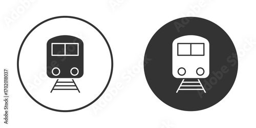 Train icons collection. Filled flat icons