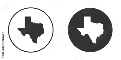 Texas icons collection. Filled flat icons