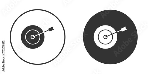 Target icons collection. Filled flat icons