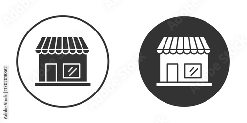 Store icons collection. Filled flat icons