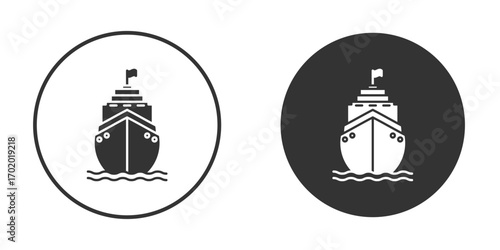 Ship icons collection. Filled flat icons