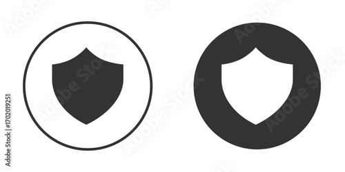 Shield icons collection. Filled flat icons