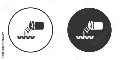 Sewage icons collection. Filled flat icons