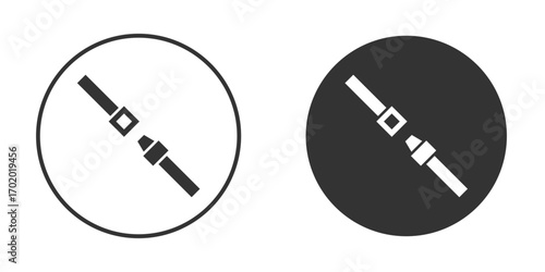 Seatbelt icons collection. Filled flat icons