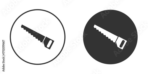 Saw icons collection. Filled flat icons