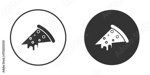 Pizza icons collection. Filled flat icons