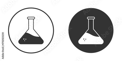 Lab flask icons collection. Filled flat icons